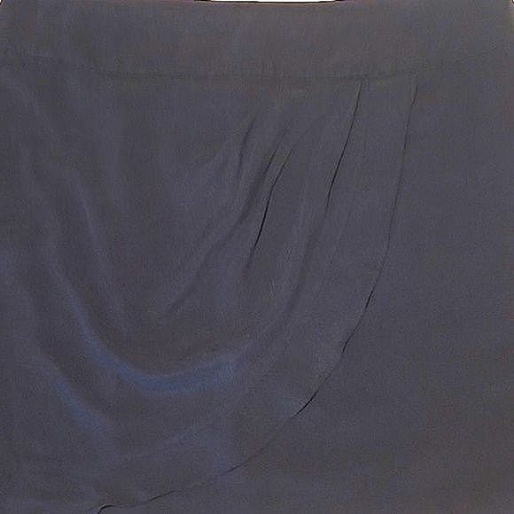 Ann Taylor LOFT Silk Wrap Skirt Straight Above Knee Side Zipper Pockets Pleated - Picture 13 of 16